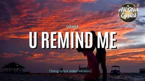 U Remind Me - Usher (lyrics) - YouTube