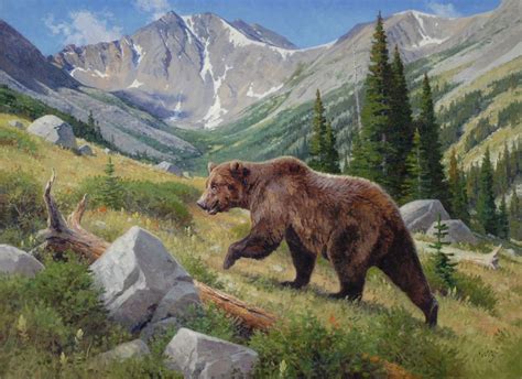 Grizzly bear painting by Ralph Oberg | Bear paintings, Bear art, Animal ...