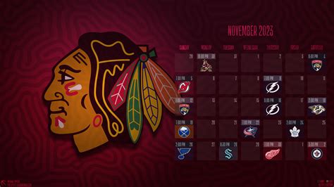 4k Blackhawks November Schedule Wallpapers for Desktop and Mobile : r/hawks