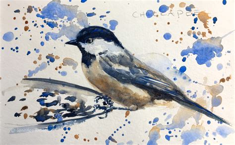 Backyard Bird Sketch, Chickadee Watercolor Painting Tutorial