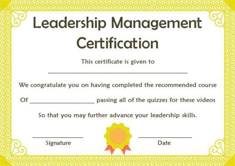 Leadership Certificate Template: 25 Templates to Appreciate Leadership of a Person - Templ ...