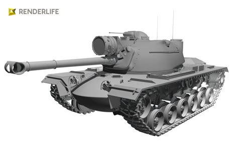 M48 Patton Tank 3D Model MAX OBJ FBX C4D MA MB MTL | CGTrader.com