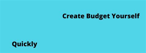 How to create budgets for your business yourself quickly?