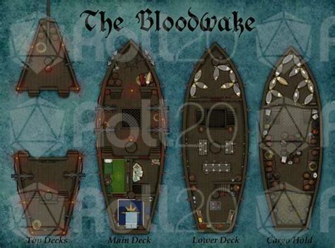 The Bloodwake Pirate Ship Map | Roll20 Marketplace: Digital goods for ...