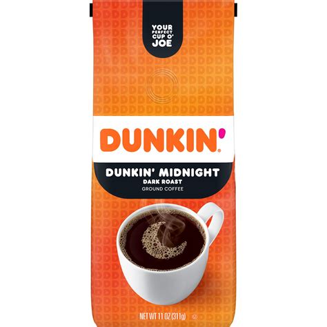 Dunkin’ Midnight Dark Roast Ground Coffee, 11 oz. Bag - Walmart.com