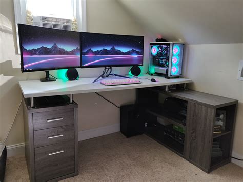 My take on the Ikea kitchen counter desk | Diy computer desk, Ikea computer desk, Counter desk