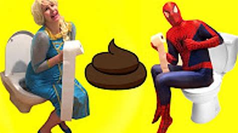 Spiderman & Frozen Elsa vs JOKER POO AND FART PRANK Toilet Battle - Superhero Fun in Real Life ...