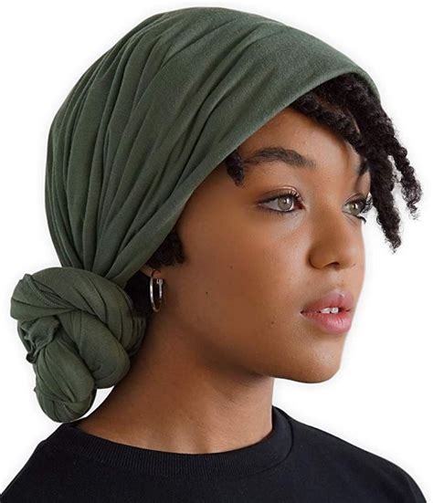 African Head Wraps For Women - Hair Scarf & Stretch Jersey Turban Tie - Long, Soft & Bre ...