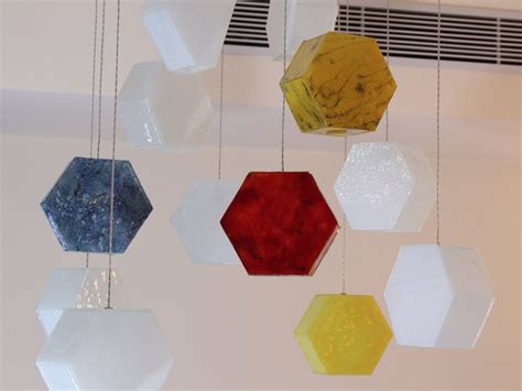 Hexalights Hexagon Shaped Fused Glass Pendant Lights. - Etsy