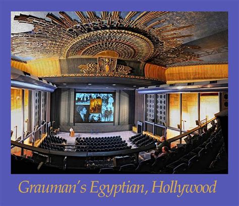 GRAUMAN'S EGYPTIAN THEATRE ~orchestra seats, acoustical shell, screen, and ornate ceiling – shot ...