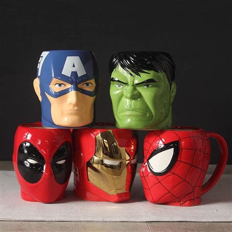 Fashion Super Iron Man Hero And Batman Spiderman Ceramic Coffee Mug | Disney mugs, Ceramic mugs ...