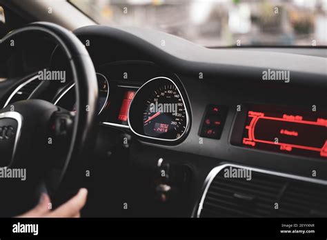 A view a dashboard inside a car Stock Photo - Alamy