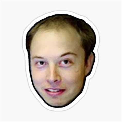 "bald elon musk" Sticker for Sale by CleverJane | Redbubble