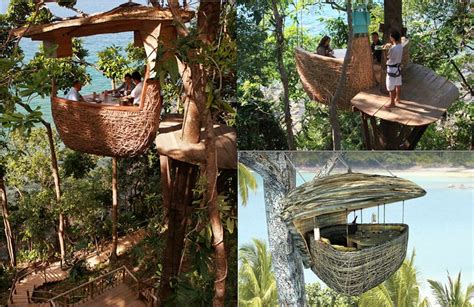 The Bird's Nest Restaurant at the Soneva Kiri Eco Resort in Thailand