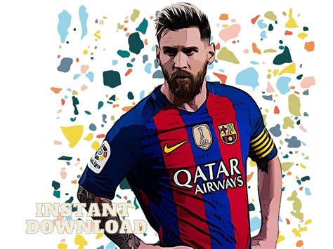 Messi Birthday Card Football Printable Card Leo Messi - Etsy