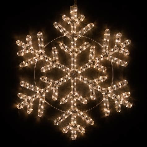 Snowflakes & Stars - 24" LED 42 Point Snowflake, Warm White Lights