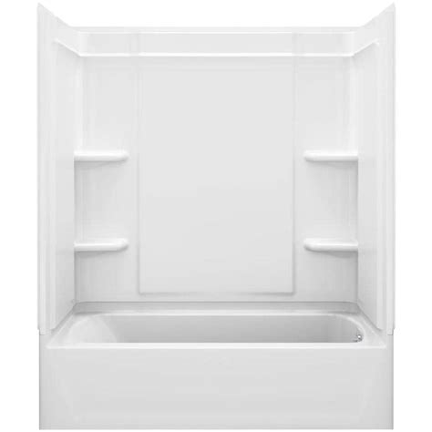 Shop Sterling Ensemble White Vikrell Wall and Floor 4-Piece Alcove ...