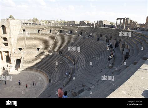 Bosra roman amphitheatre Stock Photo - Alamy