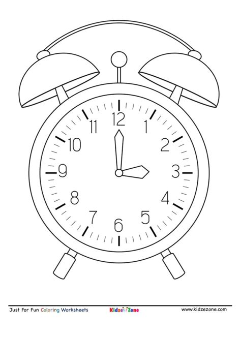 Clock cartoon Coloring Page - KidzeZone