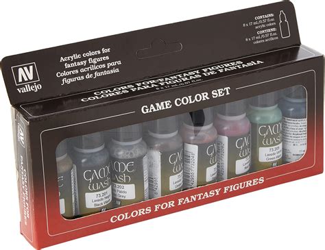 Amazon.com: Vallejo Acrylicos Game Color Advanced Set, Model Color Paint Set, 1/2 Fl. Oz ...