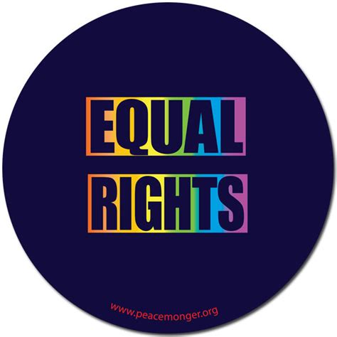 Equal Rights Rainbow Equal Sign Full Color Round Bumper Sticker