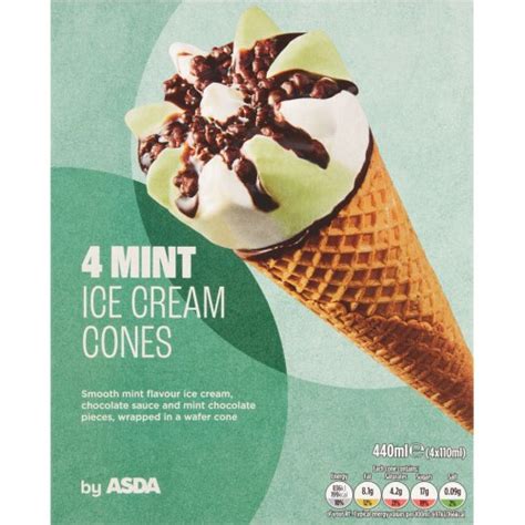 ASDA 4 Mint Ice Cream Cones (440ml) - Compare Prices & Where To Buy ...