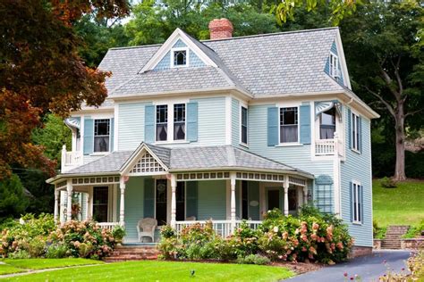 60 Houses with White Trim Exterior | House exterior blue, House, New england homes