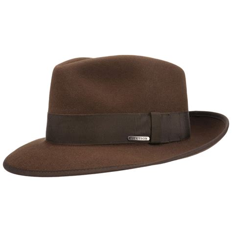 Classic Fur Felt Fedora Hat by Stetson - 129,00