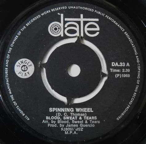 Blood, Sweat And Tears - Spinning Wheel (Vinyl, 7", 45 RPM, Single ...