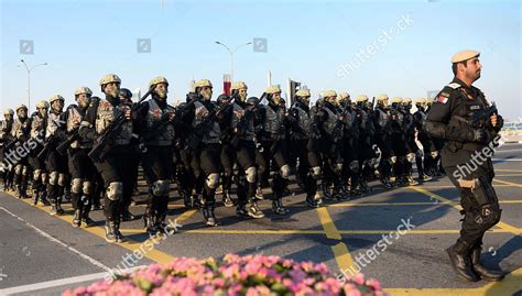 Qatari Soldiers Participate Military Parade Mark Editorial Stock Photo ...