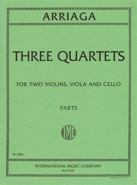 Arriaga String Quartet: Violin Sheet Music