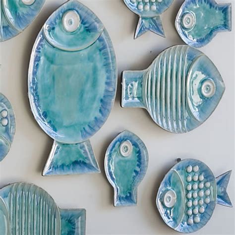 20 Best Ideas Ceramic Blue Fish Plate Wall Decor