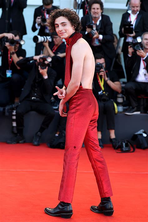 Timothée Chalamet Went Backless On The Venice Red Carpet - Grazia