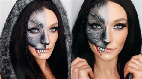 Warewolf makeup tutorial/easy Halloween half face Werewolf makeup ...