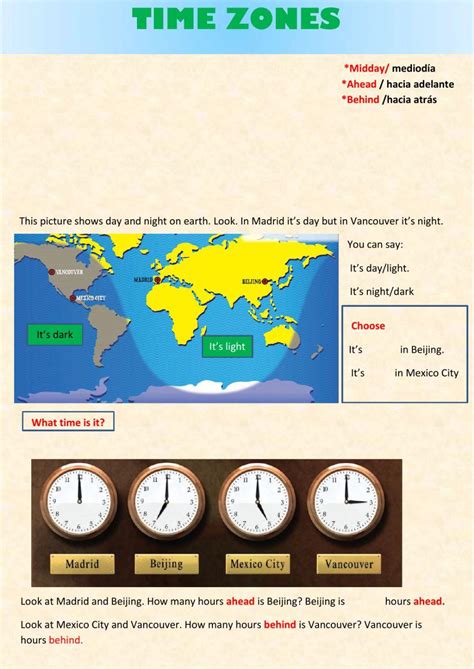 Practices worksheets, Time zone map, Time zones - Worksheets Library