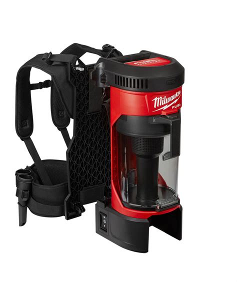 MILWAUKEE Cordless Backpack Vacuum: 55 cfm Vacuum Air Flow, 15.2 lb Wt ...