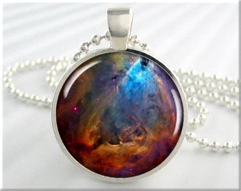 Hubble Nebula Photo Necklace Pendant Resin Charm Space | Etsy