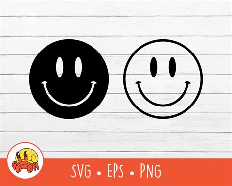 Smiley Face SVG Vector Smiley Cut File For Cricut PNG EPS | Etsy