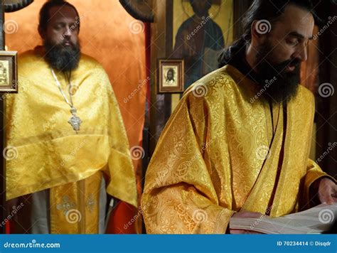 Orthodox Christian Priest Monk during a Prayer Praying Portrait ...