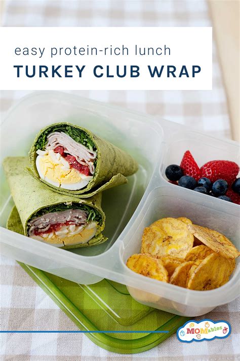 Quick & Easy Turkey Club Wrap Recipe | MOMables School Lunches