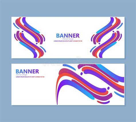 Colorful Abstract Wave Banner Design Stock Vector - Illustration of ...