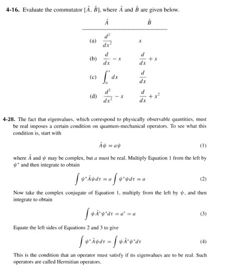 Solved 4-16. Evaluate the commutator [A, B], where Â and Ê | Chegg.com