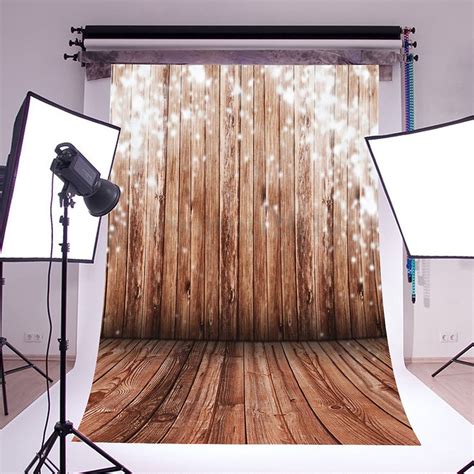 5x7ft Studio Photo Video Photography Backdrops Sparkling on Rustic Wood ...