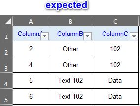 excel - AutoFilter two independent columns with criteria and display all rows contains that ...