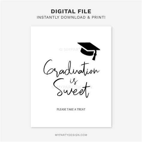 Graduation Welcome Sign, Printable PDF - My Party Design