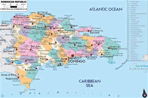 Dominican Republic Map - Map - Travel - Holiday - Vacations