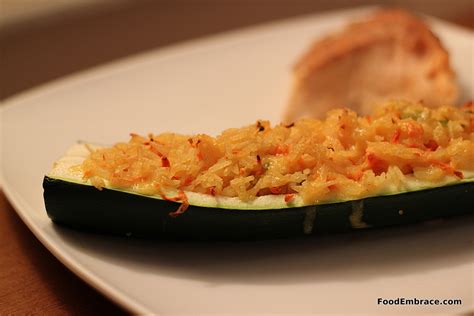 Leftover Idea: Rice Stuffed Zucchini | Food Embrace