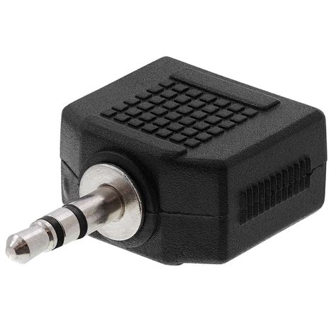 3.5mm Stereo Plug to 2x3.5mm Mono Jack Adapter