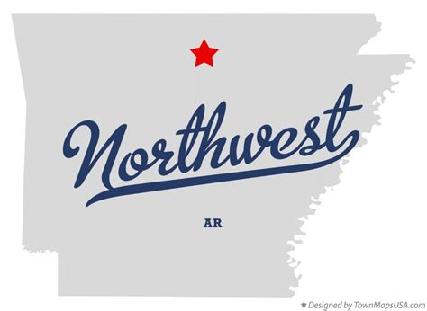 Map of Northwest, AR, Arkansas