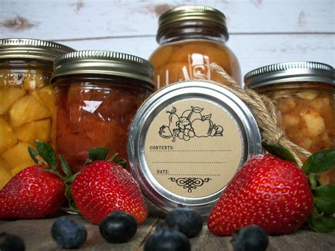 Kraft Fruit Canning Labels for home canning jam, jelly, and preserves ...